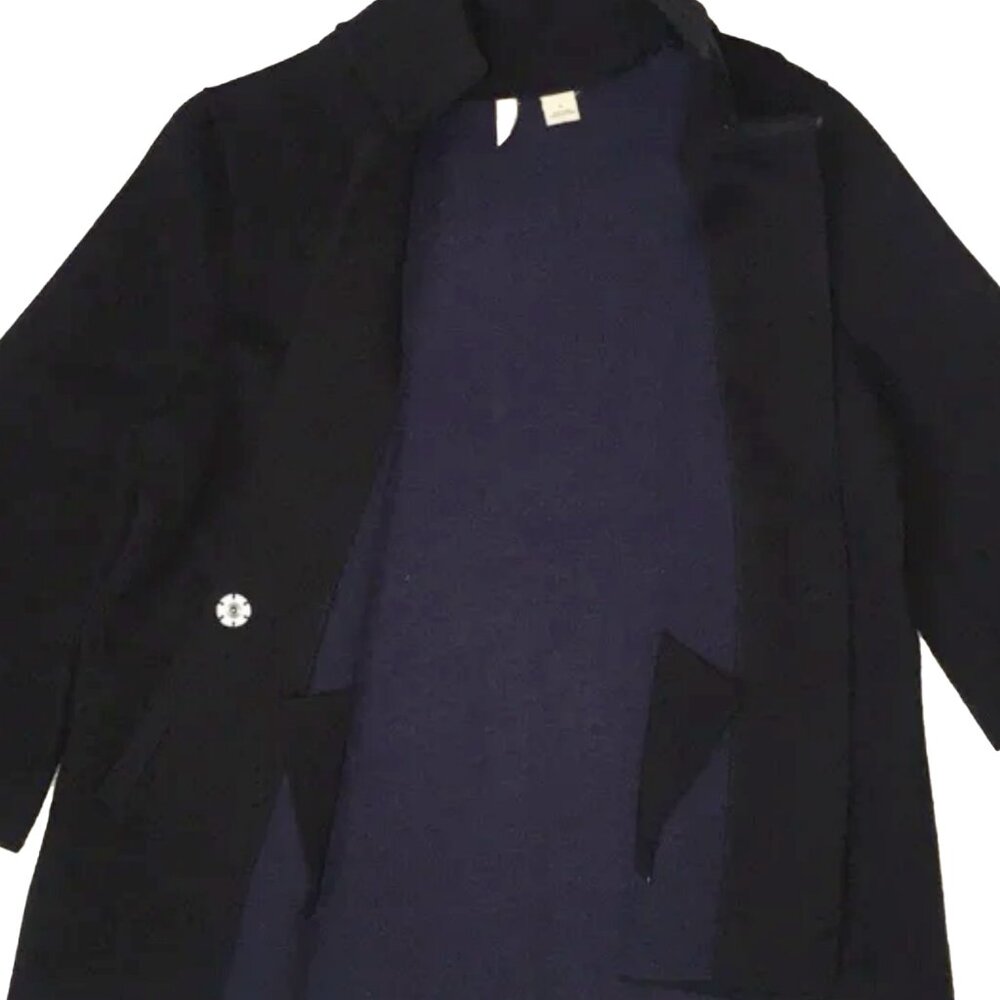 Anthropologie Moth Black Knit Swing Coat | Size S